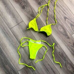 Neon Green String Bikini